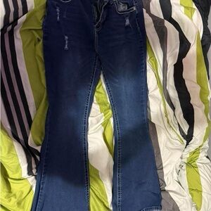 BAMBOO Dark Blue Flare Jeans